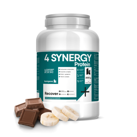 Kompava 4 SYNERGY Protein 2000 g/66 dávok, čokoláda/banán