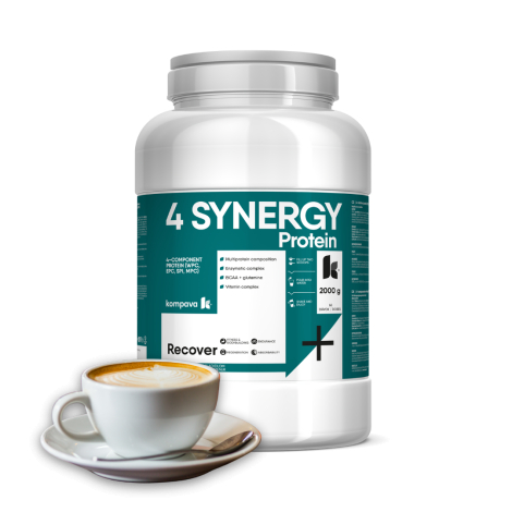 Kompava 4 SYNERGY Protein 2000 g/66 dávok, caffe latte