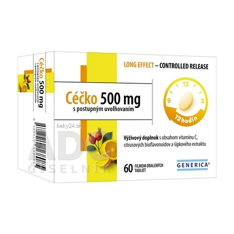 GENERICA Céčko s postupným uvoľňovaním 500 mg 60 tabliet