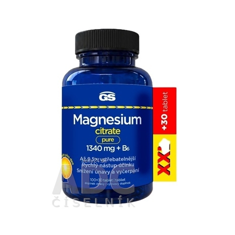 GS Magnesium citrate pure 1340 mg + B6 XXL