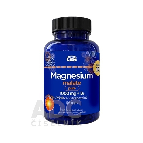 GS Magnesium malate pure 1000 mg + B6 Darček
