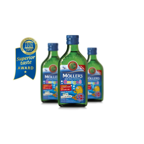 Mollers Omega 3 rybí olej 250 ml ovocná príchuť